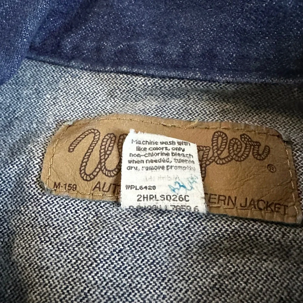 Wrangler Denim Jacket Mens 50 XL Blue 80's Vintage Western Trucker Made in USA